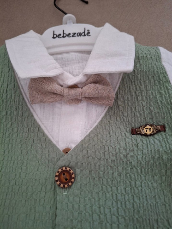 erkek Bebek Keten Takım - Görsel 2