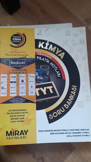 Miray yayınları tyt kimya 