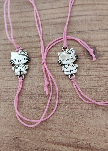Pembe Elastik Hello Kitty Çocuk Bileklikleri