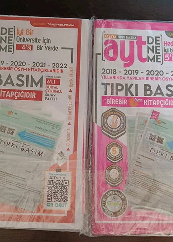 ÖSYM Tıpkı Basım Üniversite Sınav Kitapları 2018-2022. TYT-AYT.