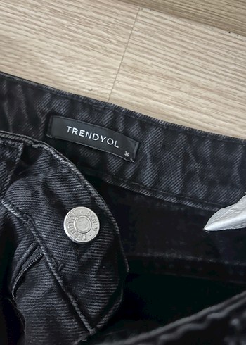 36 Beden Siyah Midi Boy Kadın Denim Pantolon