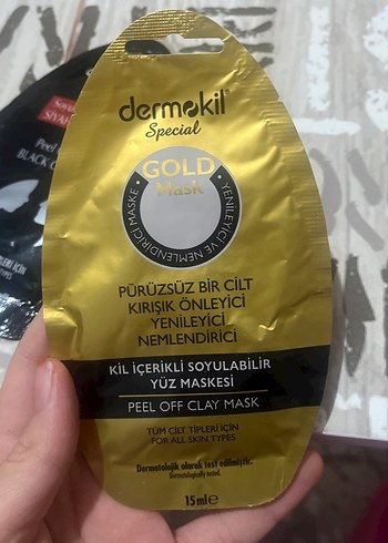 Soyulabilir Siyah Kil Maskesi ve Gold Kil Maskesi - Görsel 5