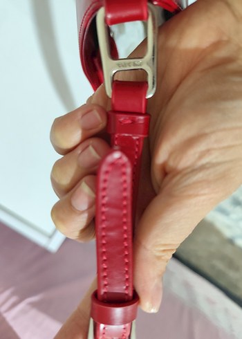 Beden Parlak Kırmızı Prada Cleo Rugan Çanta
