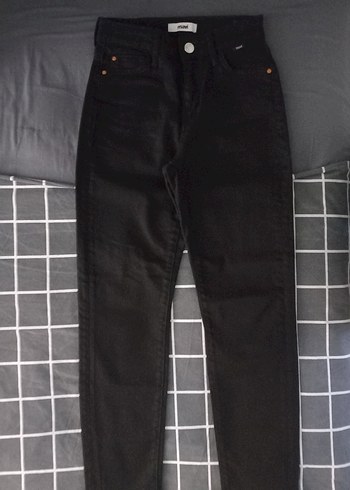 diğer Beden Mavi-Siyah Mom Jeans 23/27 Beden