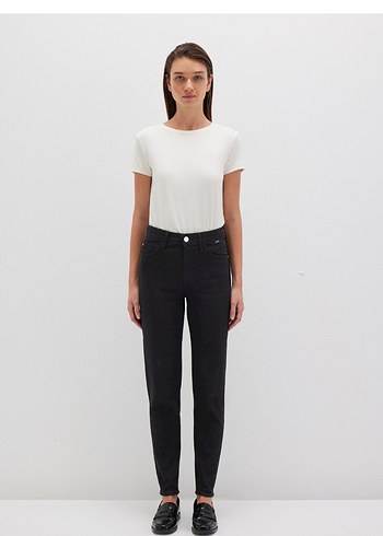 Mavi-Siyah Mom Jeans 23/27 Beden