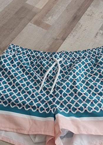 Mavi Desenli deniz Şort