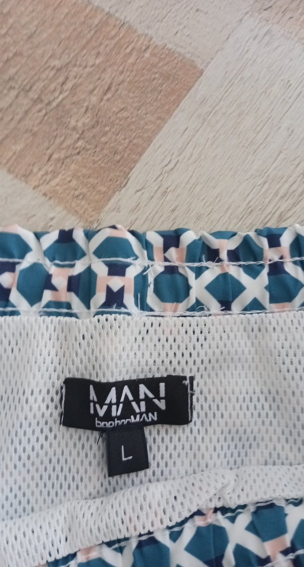 Bağcıklı Desenli Mavi deniz Şortu - Görsel 3