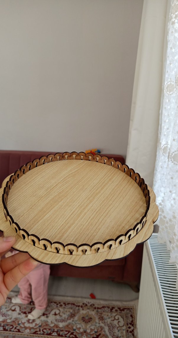 2'li Sunum Tepsisi El Yapımı - Görsel 3