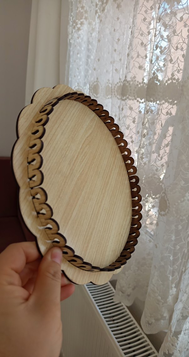 2'li Sunum Tepsisi El Yapımı - Görsel 2