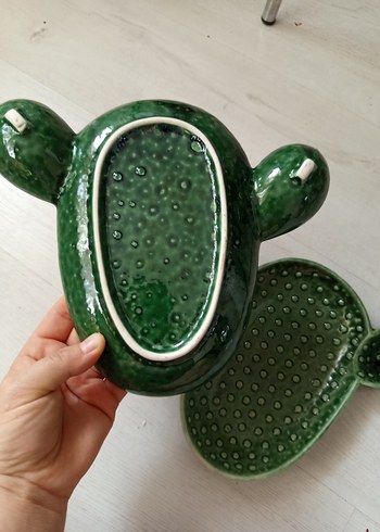 Kaktüs Desenli Yeşil Tabak Seti - Görsel 4