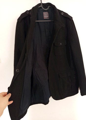 Gap Erkek Siyah Düğmeli Midi Ceket - Görsel 2