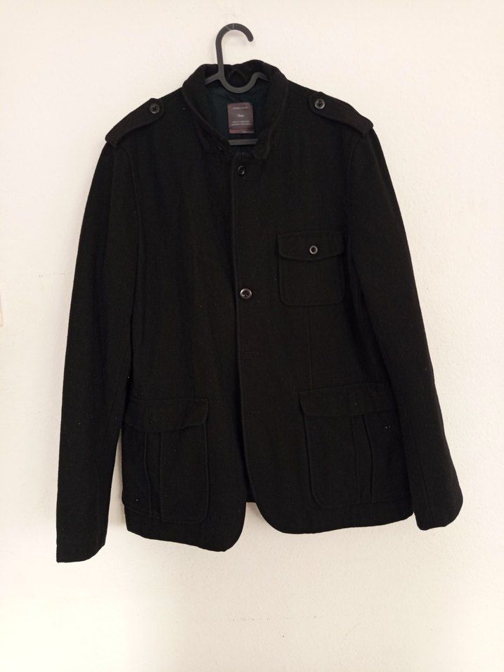 Gap Erkek Siyah Düğmeli Midi Ceket - Görsel 4