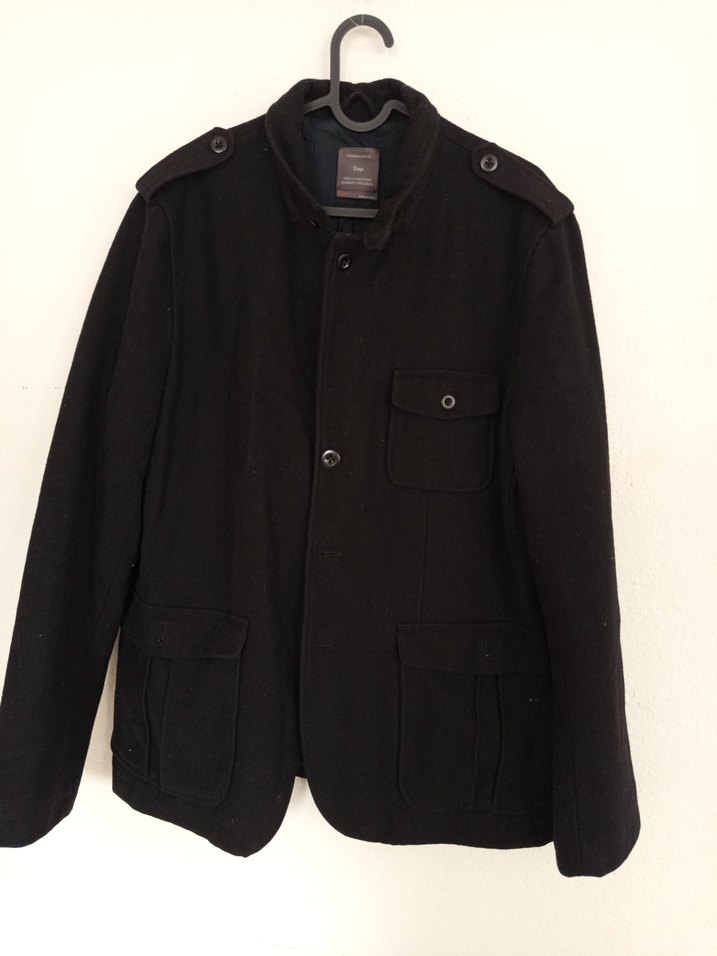 Gap Erkek Siyah Düğmeli Midi Ceket - Görsel 3