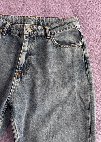 Diğer Mavi Tie-Dye Midi Denim Kadın Pantolon
