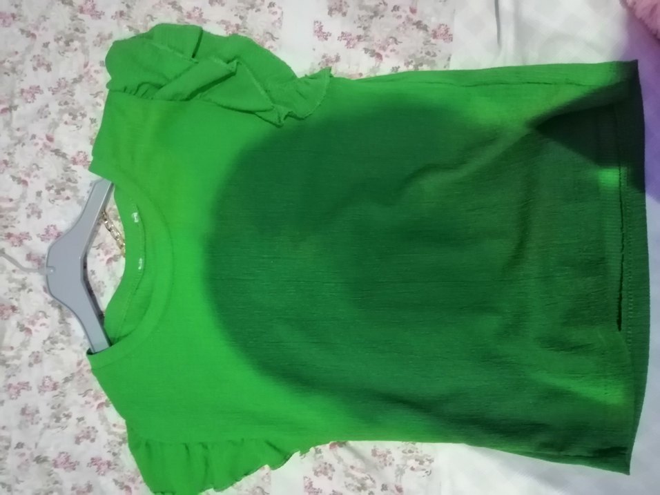 Zincir Detaylı Yeşil Straplez Bluz - Görsel 2