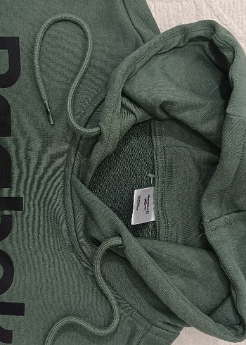 ORJİNAL Reebok Erkek Yeşil Kapüşonlu Sweatshirt - Görsel 5