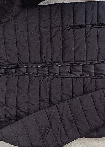 Fermuarlı Siyah erkek mont kalin - Görsel 6