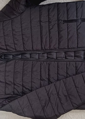 Fermuarlı Siyah erkek mont kalin - Görsel 5