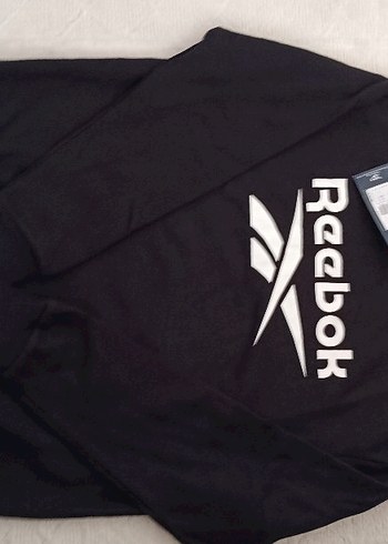 Reebok Siyah Erkek Sweatshirt m beden orjinal - Görsel 4