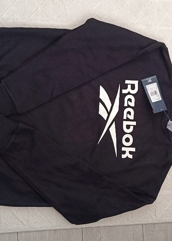 Reebok Siyah Erkek Sweatshirt m beden orjinal - Görsel 2