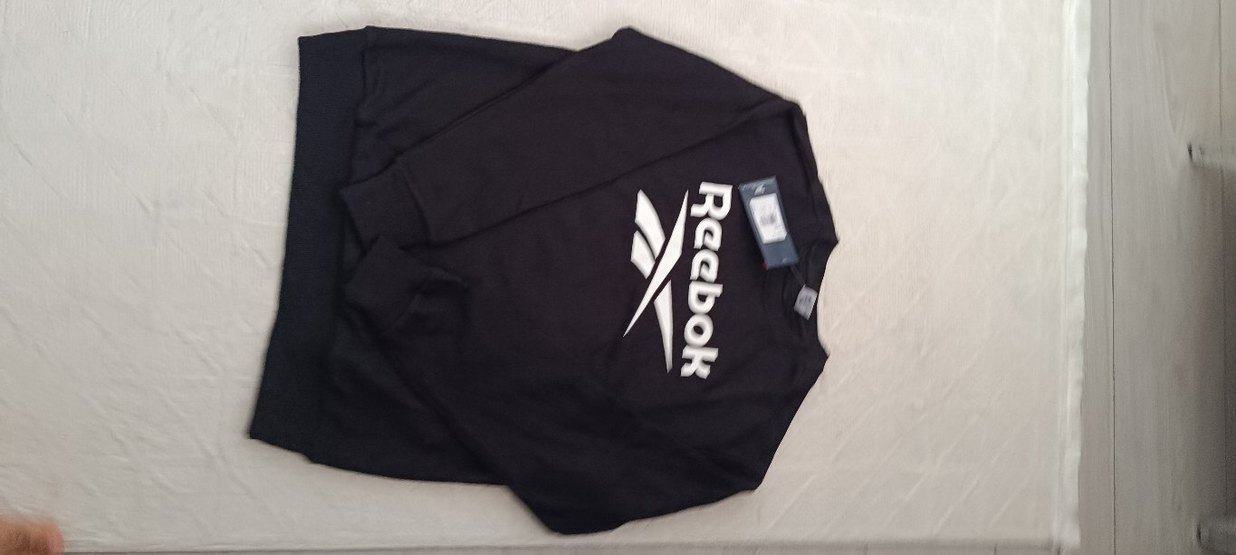 Reebok Siyah Erkek Sweatshirt m beden orjinal - Görsel 3