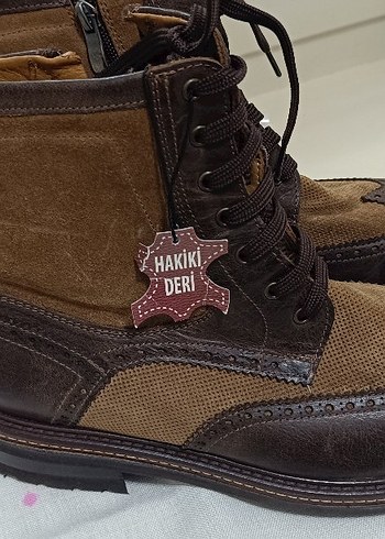 Lumberjack Kahverengi Süet Bağcıklı Erkek Biker Bot - Görsel 3