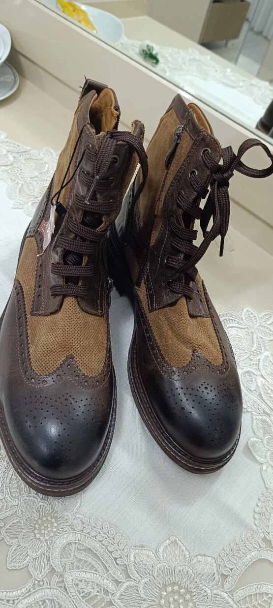 Lumberjack Kahverengi Süet Bağcıklı Erkek Biker Bot - Görsel 2