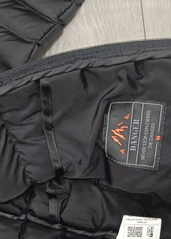 Siyah Kapüşonlu Erkek Mont kalın - Görsel 2