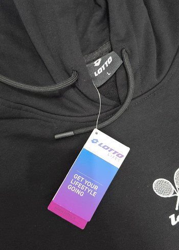 Lotto Siyah Kapüşonlu kadın Sweatshirt