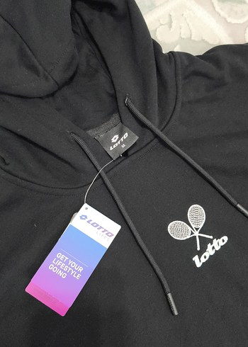 Lotto Kadın Siyah Kapüşonlu Sweatshirt