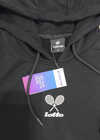 Lotto Siyah Kapüşonlu kadın Sweatshirt