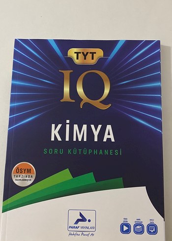 Tyt IQ Kimya Soru bankası Paraf yayınları