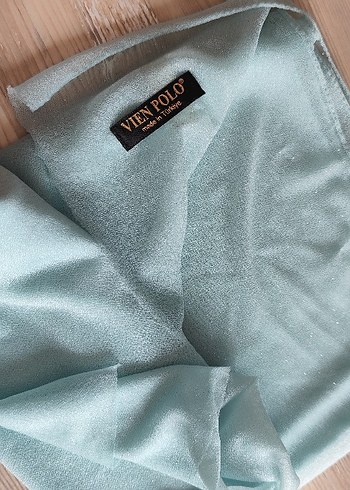 Turkuaz Bohem Tarzı Kadın simli Şal - Görsel 4