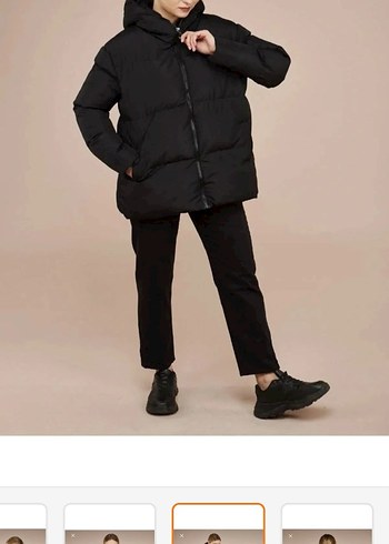 Siyah Kadın Puff Mont şişme mont - Görsel 2