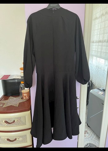 Diğer Uzun Kollu Siyah Goth Elbise