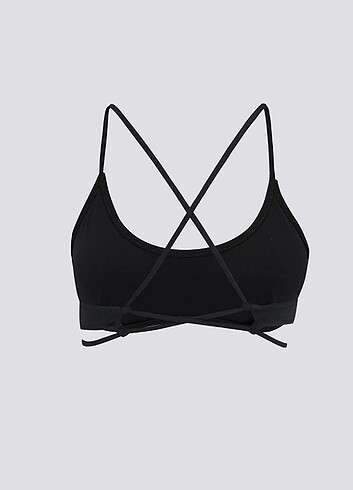 LCW DREAM Siyah Kadın Dikişli Pedli Düz Bikini Üst 