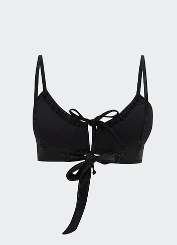 LCW DREAM Siyah Kendinden Desenli Çıkabilir Pedli Kadın Bikini Ü