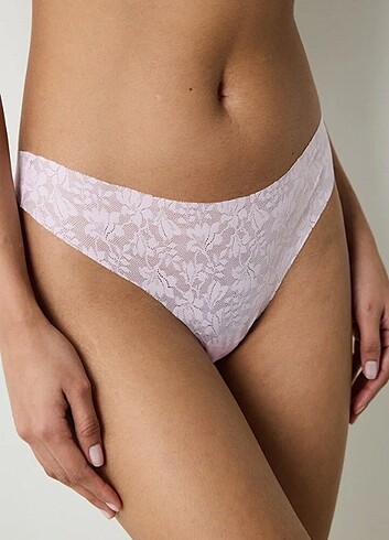 Penti Invisible Laser Cut Lacy Açık Pembe Tanga Külot