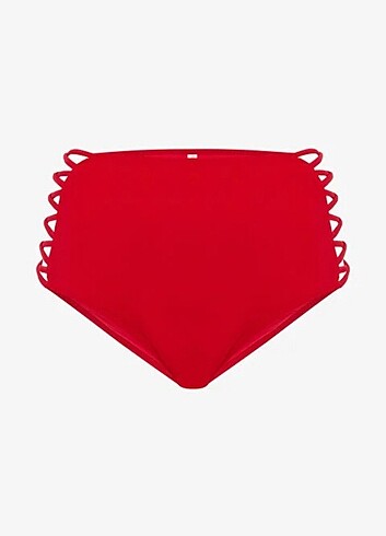 38 Beden kırmızı Renk Kırmızı High Fashion Yüksek Bel Bikini Altı