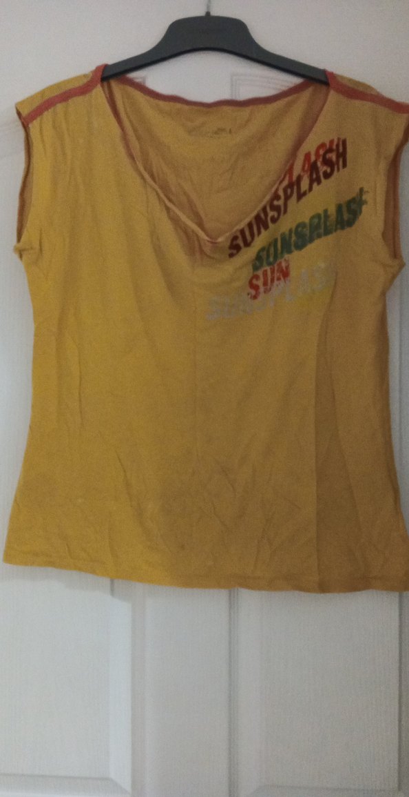 Sarı Kısa Kollu Straplez Kadın Bluz - Görsel 2