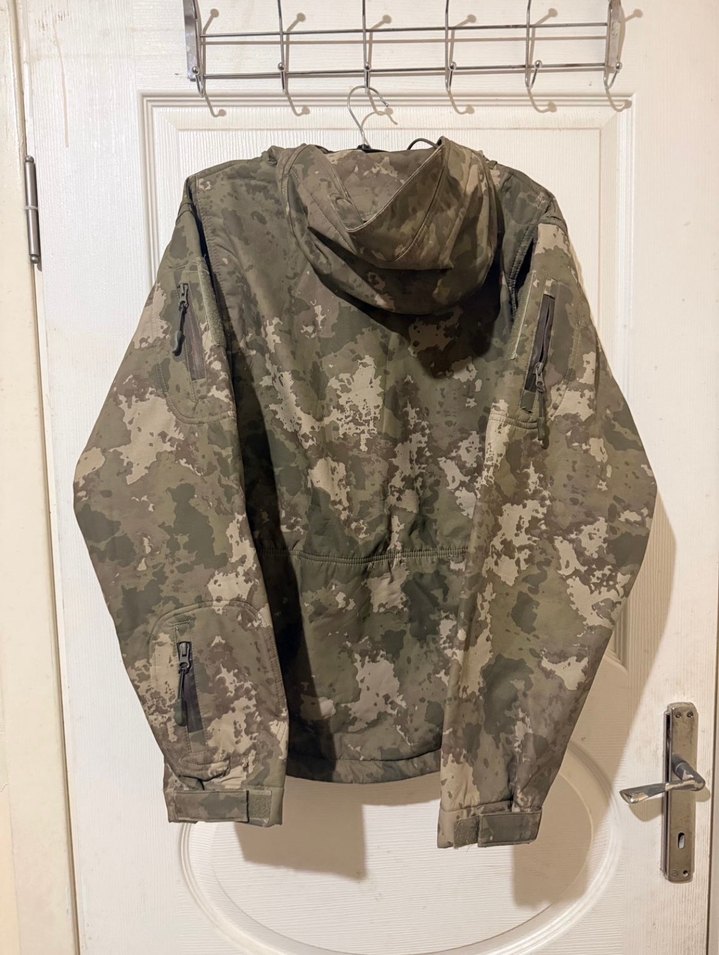 Kapüşonlu Kamuflajlı Erkek Ceket - Görsel 2