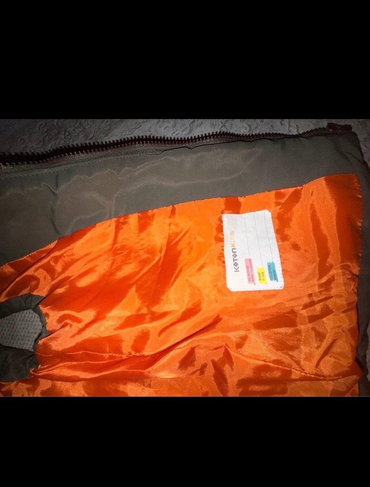 Kapüşonlu Erkek Çocuk Haki Yelek - Görsel 4