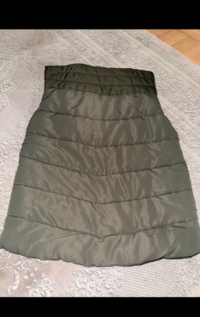 Kapüşonlu Erkek Çocuk Haki Yelek - Görsel 3