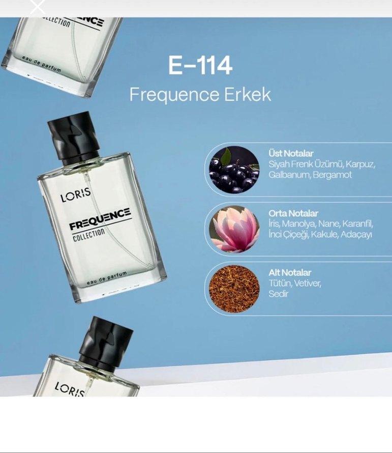 LORIS FREQUENCE Fresh Erkek Parfümü E-114 - Görsel 4