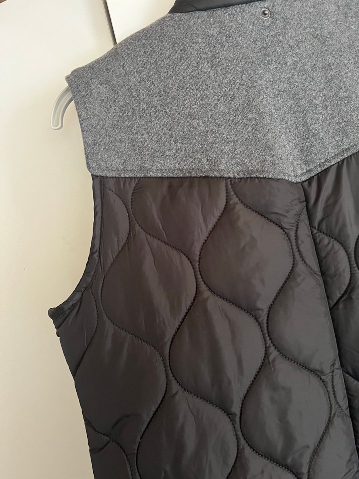 Kadın Gri Uzun Fermuarlı Yelek - Görsel 5