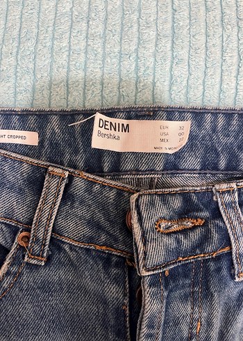 Geniş Kesim Gri Midi Kadın Kot Pantolon - Görsel 2