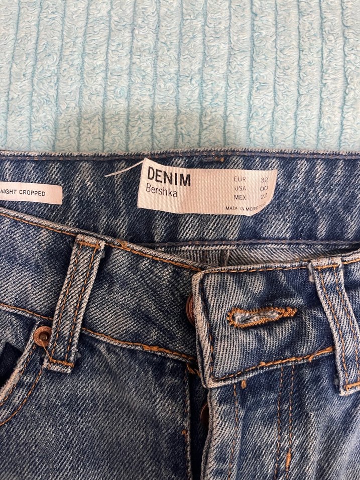 Geniş Kesim Gri Midi Kadın Kot Pantolon - Görsel 2