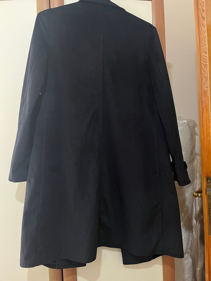 Siyah Süet Uzun Kadın Trençkot - Görsel 4