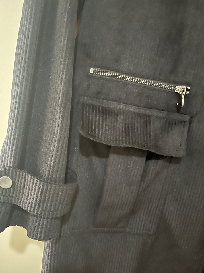 Siyah Süet Uzun Kadın Trençkot - Görsel 3