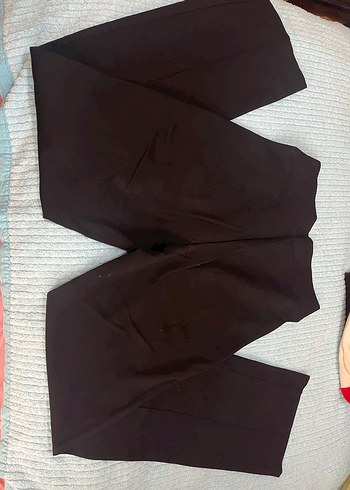 Düz siyah Kadın Kumaş Pantolon - Görsel 3